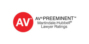 AV® Preeminent™ Martindale Hubbell® Calificaciones de abogados Horizontal 300x150