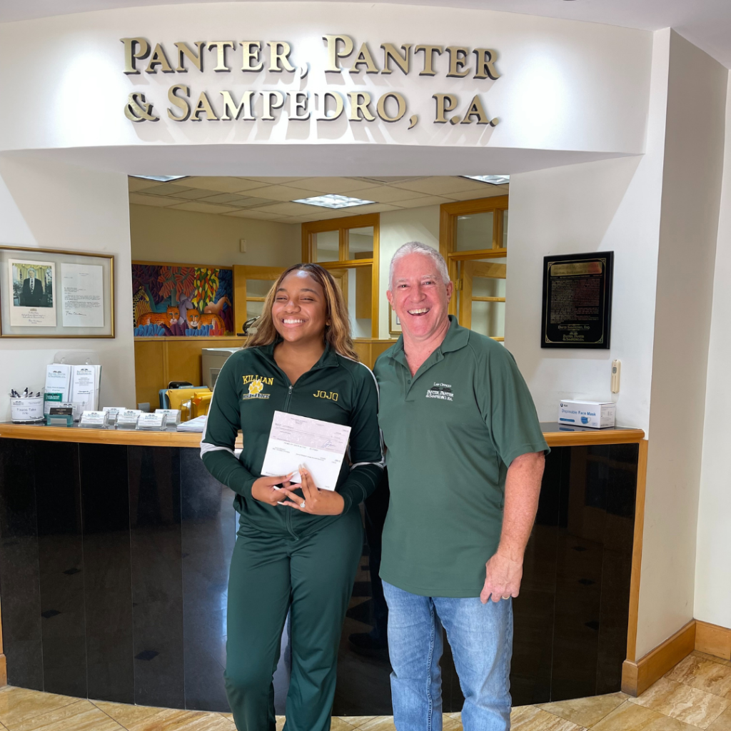 Panter Panter Sampedro Awards Scholarship To Miami Killian Senior High Student 