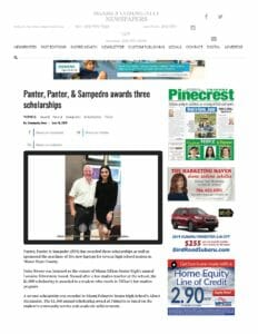 Panter Panter Sampedro otorga tres becas - Noticias de la comunidad de Miamis Page 1 232x300 1