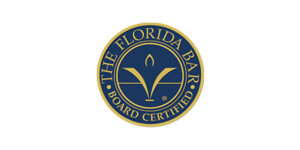 Insignia de sello certificado de la Junta de Abogados de Florida 300x150